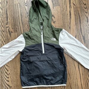 EUC- The North Face Packable Water-Repellent Hooded Fanorak Jacket small 7/8